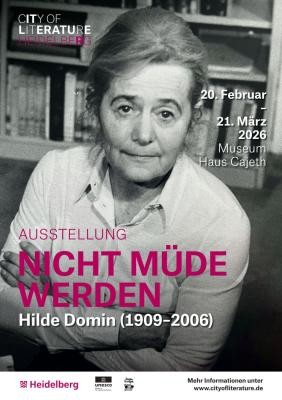 Plakat Ausstellung Nicht müde werden. Hilde Domin 1909-2006